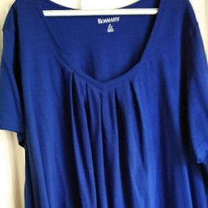 Plus size knit short sleeve tunic